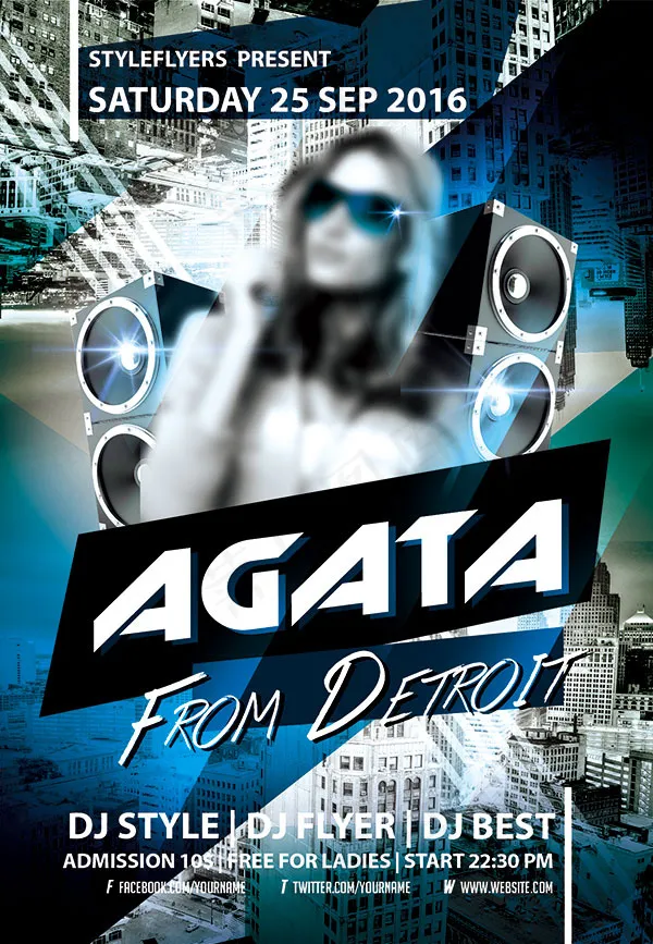 酒吧潮流海报psd模版下载