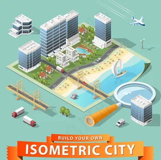 卡通等距城市建造