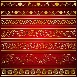 金色花纹边框
