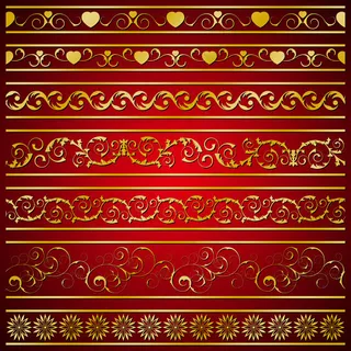 金色花纹边框