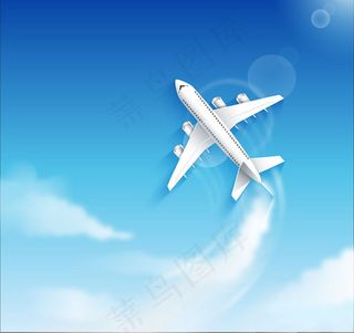 翱翔的飞机矢量