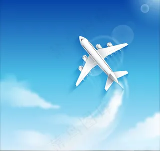翱翔的飞机矢量