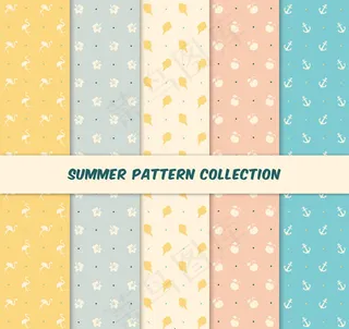 夏季元素无缝背景