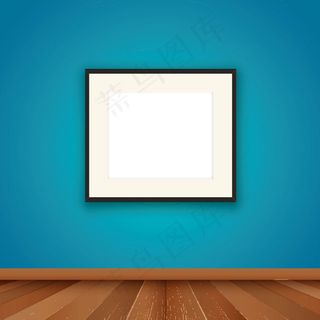 挂画白相框矢量