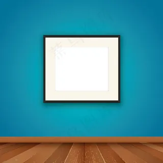 挂画白相框矢量