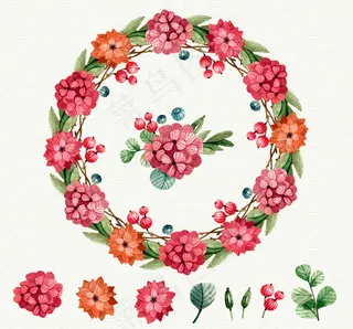 圣诞节花环花卉