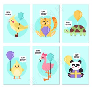 动物生日卡片