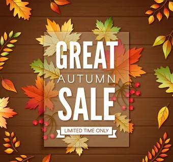 秋季落叶促销海报
