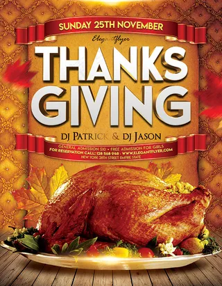 感恩节火鸡海报