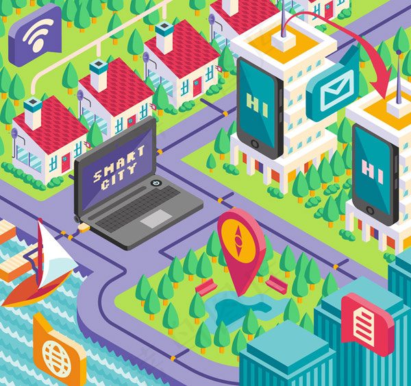 立体智慧城市风景