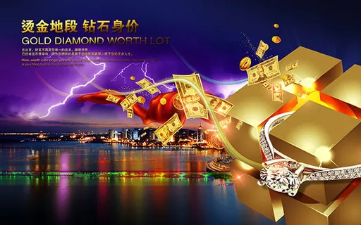 烫金地段地产广告