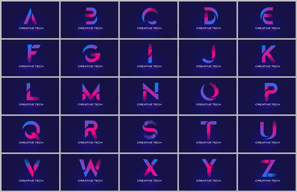 科技感字母LOGO(1956X1241)eps,ai矢量模版下载