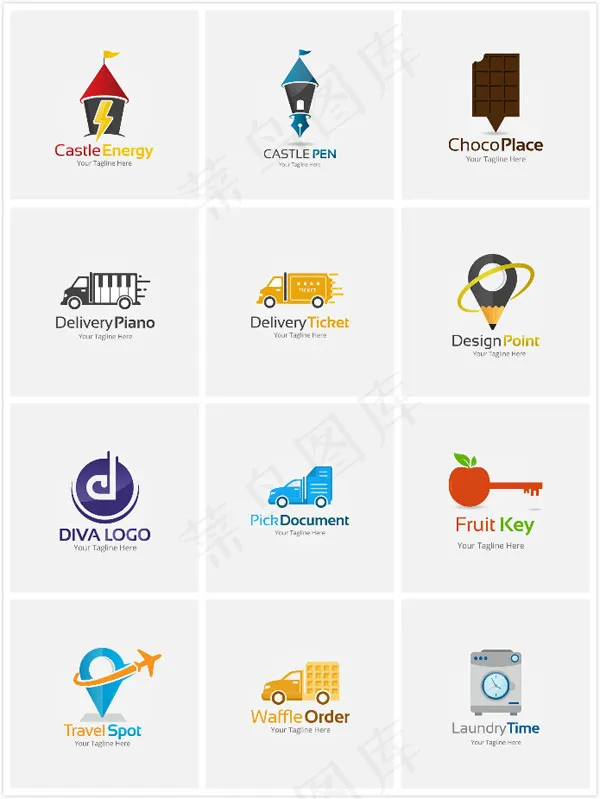 商业标志设计eps,ai矢量模版下载