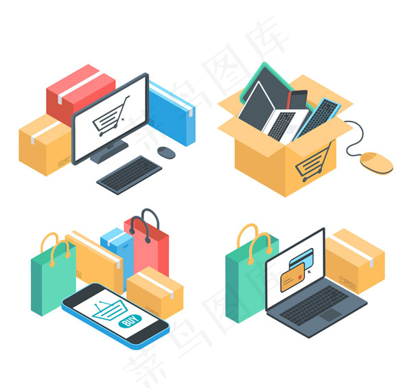 电子商务元素,背景元素