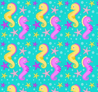 海马和海星背景