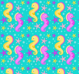 海马和海星背景