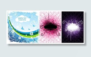 时尚花纹矢量素材