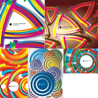 彩色流线背景,背景元素
