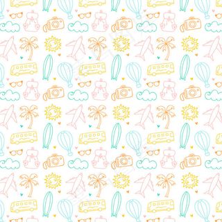 旅行元素无缝背景