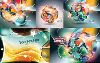 扭动线条背景,背景元素