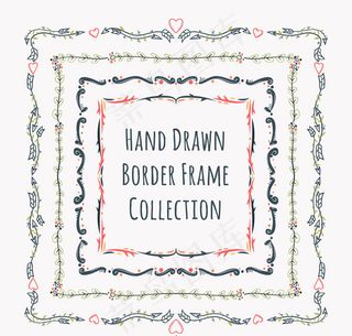手绘花纹框架