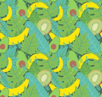 香蕉和牛油果背景