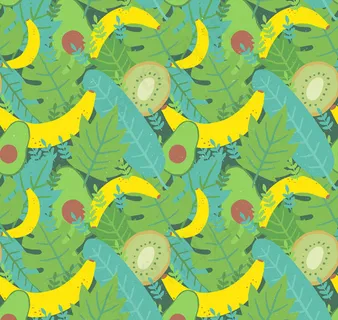 香蕉和牛油果背景