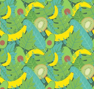 香蕉和牛油果背景