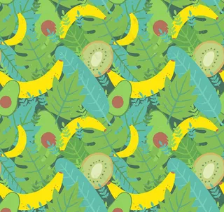 香蕉和牛油果背景