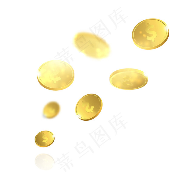 漂浮的金币eps,ai矢量模版下载