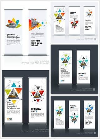 三角形元素展架