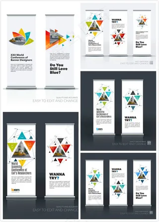 三角形元素展架