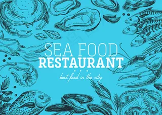 手绘海洋动物图案,免抠元素