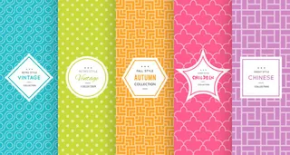 多彩无缝底纹矢量