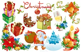 可爱圣诞节元素