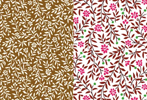 小树叶小花朵背景,背景元素