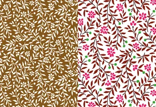 小树叶小花朵背景,背景元素