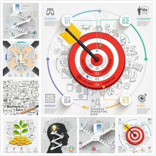 商务图表矢量素材