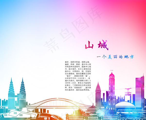 重庆旅游海报psd模版下载
