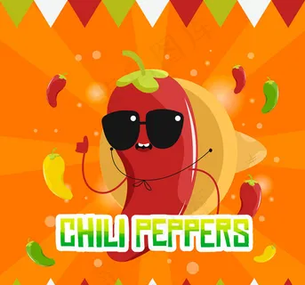 卡通墨西哥辣椒