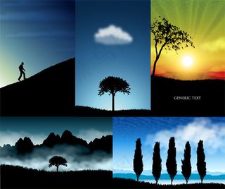 漂亮的风景剪影