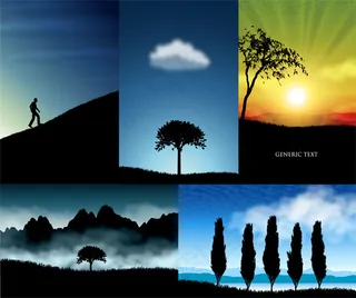 漂亮的风景剪影