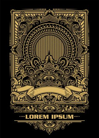复古花纹框架