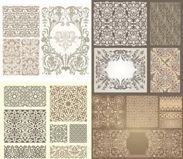 各式花纹矢量