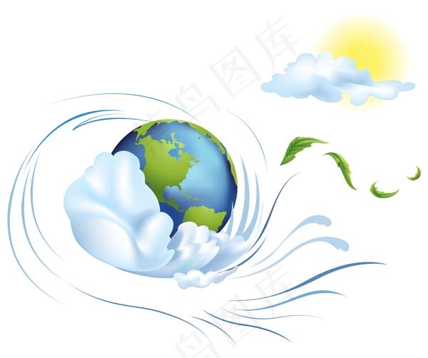 动感地球插画