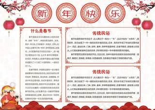 新年快乐电子小报