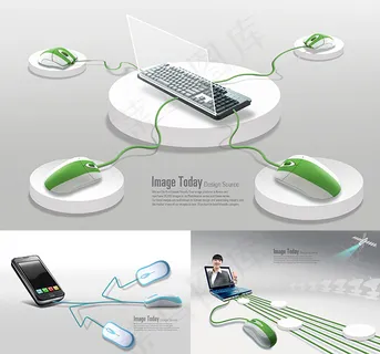 商务科技PSD,背景元素