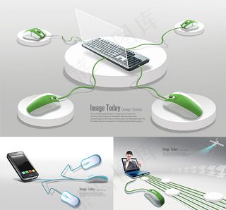 商务科技PSD,背景元素