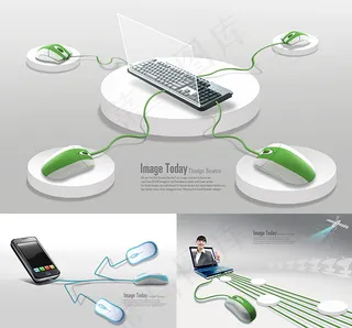 商务科技PSD,背景元素