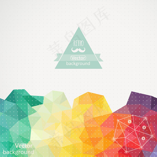 梦幻三角形背景eps,ai矢量模版下载